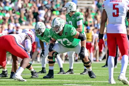 Denton, TX - October 23rd, 2021: Liberty Flames vs North Texas Mean Green at Apogee Stadium in Denton, Texas. (Photo by Manny Flores)
