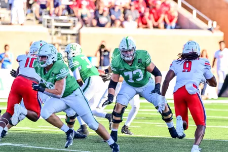 Denton, TX - October 23rd, 2021: Liberty Flames vs North Texas Mean Green at Apogee Stadium in Denton, Texas. (Photo by Manny Flores)