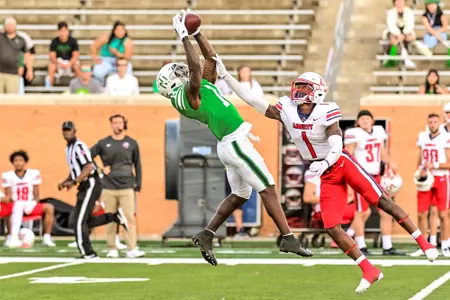 Denton, TX - October 23rd, 2021: Liberty Flames vs North Texas Mean Green at Apogee Stadium in Denton, Texas. (Photo by Manny Flores)