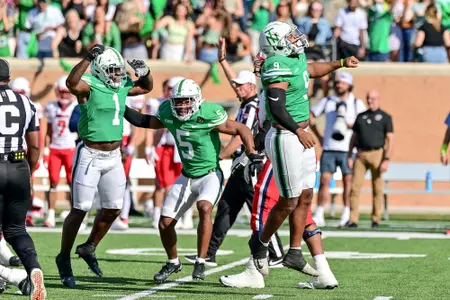 Denton, TX - October 23rd, 2021: Liberty Flames vs North Texas Mean Green at Apogee Stadium in Denton, Texas. (Photo by Manny Flores)