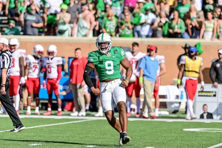 Denton, TX - October 23rd, 2021: Liberty Flames vs North Texas Mean Green at Apogee Stadium in Denton, Texas. (Photo by Manny Flores)