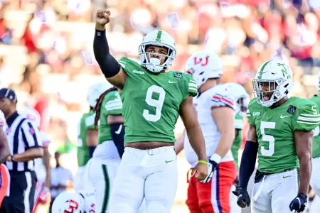 Denton, TX - October 23rd, 2021: Liberty Flames vs North Texas Mean Green at Apogee Stadium in Denton, Texas. (Photo by Manny Flores)
