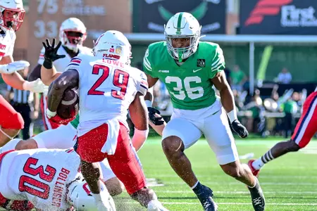 Denton, TX - October 23rd, 2021:  Liberty Flames vs North Texas Mean Green at Apogee Stadium in Denton, Texas.  (Photo by Manny Flores)
