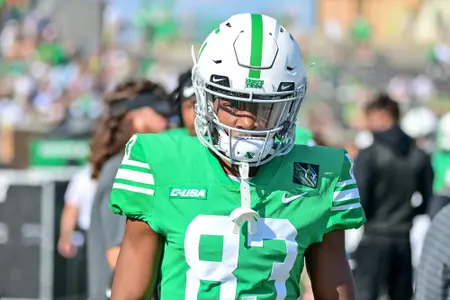 Denton, TX - October 23rd, 2021:  Liberty Flames vs North Texas Mean Green at Apogee Stadium in Denton, Texas.  (Photo by Manny Flores)