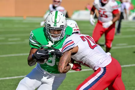 Denton, TX - October 23rd, 2021:  Liberty Flames vs North Texas Mean Green at Apogee Stadium in Denton, Texas.  (Photo by Manny Flores)