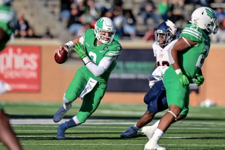 Denton, TX - November 13th, 2021:  
UTEP Miners vs North Texas Mean Green at Apogee Stadium in Denton, Texas.  (Photo by Manny Flores)
