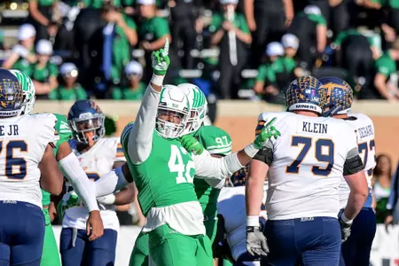 Denton, TX - November 13th, 2021:
UTEP Miners vs North Texas Mean Green at Apogee Stadium in Denton, Texas. (Photo by Manny Flores)