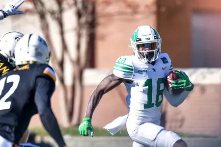 Hattiesburg, MS - November 6th, 2021: North Texas Mean Green at M. M. Roberts Stadium in Hattiesburg, Mississippi. (Photo by Manny Flores)