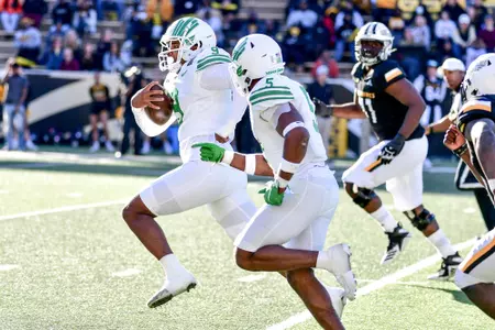 Hattiesburg, MS - November 6th, 2021: North Texas Mean Green at M. M. Roberts Stadium in Hattiesburg, Mississippi. (Photo by Manny Flores)