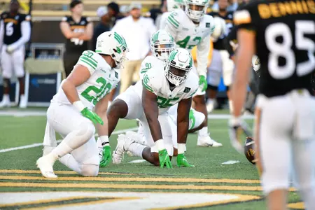 Hattiesburg, MS - November 6th, 2021: North Texas Mean Green at M. M. Roberts Stadium in Hattiesburg, Mississippi. (Photo by Manny Flores)