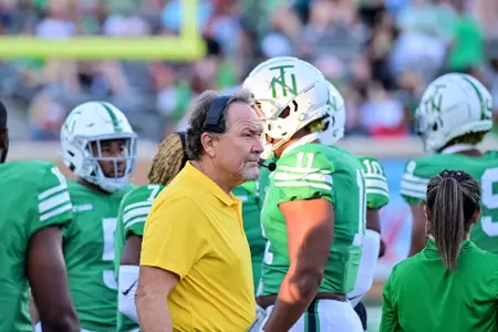 Denton TX - September 18th, 2021:
UAB Blazers vs North Texas Mean Green at Apogee Stadium in Denton, Texas. (Photo by Manny Flores)
