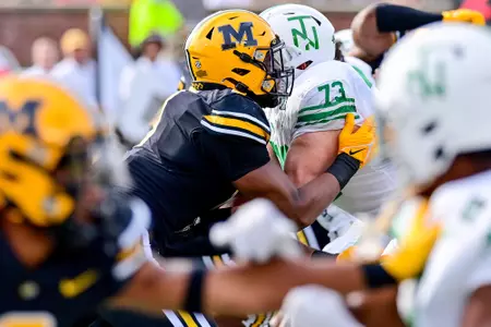 Columbia, MO. - October 9th, 2021:
North Texas Mean Green vs Missouri Tigers at Faurot Field Stadium in Columbia, Missouri. (Photo by Manny Flores)