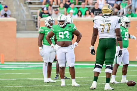 Denton TX - September 18th, 2021:  
UAB Blazers vs North Texas Mean Green at Apogee Stadium in Denton, Texas.  (Photo by Manny Flores)