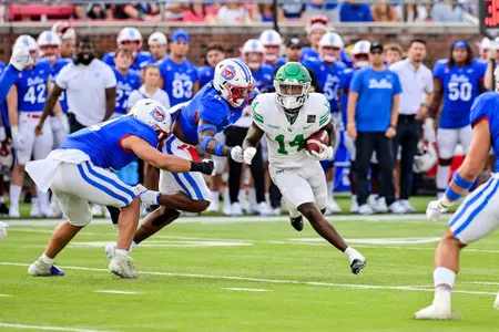 Dallas, TX - September 11th, 2021:
North Texas Mean Green vs SMU Mustangs at Gerald J. Ford Stadium in Dallas, Texas. (Photo by Manny Flores)