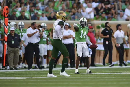 Denton, TX - September 18th, 2021:
UAB Blazers vs North Texas Mean Green at Apogee Stadium in Denton, Texas. (Photo by Shane Roper