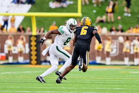 Columbia, MO. - October 9th, 2021:
North Texas Mean Green vs Missouri Tigers at Faurot Field Stadium in Columbia, Missouri. (Photo by Manny Flores)