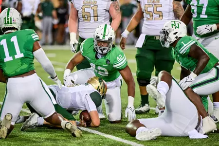 Denton TX - September 18th, 2021:
UAB Blazers vs North Texas Mean Green at Apogee Stadium in Denton, Texas. (Photo by Manny Flores)