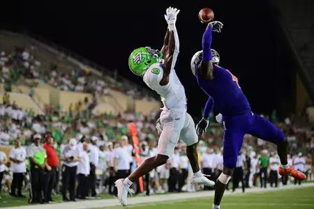 DENTON, TX - September 4th: Northwestern State Demons vs North Texas Mean Green Football at Apogee Stadium in Denton, Texas. (Photo by Manny Flores)