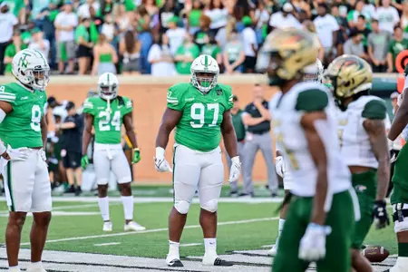 Denton TX - September 18th, 2021:  
UAB Blazers vs North Texas Mean Green at Apogee Stadium in Denton, Texas.  (Photo by Manny Flores)
