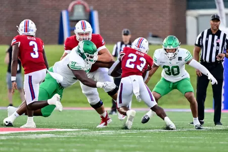 Ruston, La.  September 25th, 2021:  - NCAA football game between North Texas Mean Green vs Louisiana Tech Bulldogs at Joe Aillet Stadium in Ruston, La.
(Photo Credit):
Mean Green Sports/Manny Flores