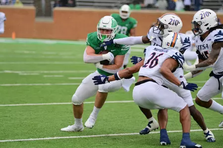 Denton, TX - November 27th, 2021:  
UTSA Roadrunners vs North Texas Mean Green at Apogee Stadium in Denton, Texas.  (Photo by Manny Flores)