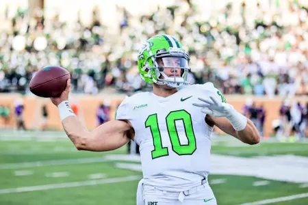 DENTON, TX - September 4th: Northwestern State Demons vs North Texas Mean Green Football at Apogee Stadium in Denton, Texas. (Photo by Manny Flores)