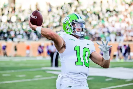 DENTON, TX - September 4th: Northwestern State Demons vs North Texas Mean Green Football at Apogee Stadium in Denton, Texas. (Photo by Manny Flores)