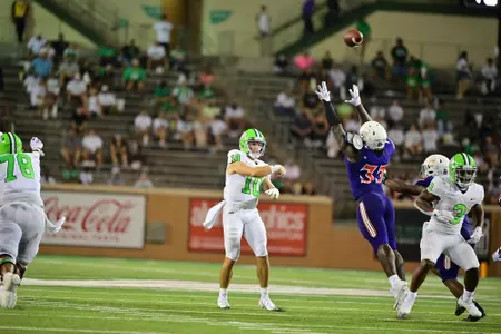 DENTON, TX - September 4th: Northwestern State Demons vs North Texas Mean Green Football at Apogee Stadium in Denton, Texas. (Photo by Manny Flores)