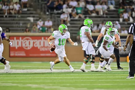 DENTON, TX - September 4th: Northwestern State Demons vs North Texas Mean Green Football at Apogee Stadium in Denton, Texas. (Photo by Manny Flores)