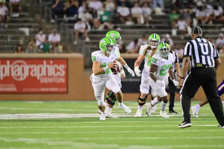 DENTON, TX - September 4th: Northwestern State Demons vs North Texas Mean Green Football at Apogee Stadium in Denton, Texas. (Photo by Manny Flores)