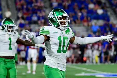 Ruston, La.  September 25th, 2021:  - NCAA football game between North Texas Mean Green vs Louisiana Tech Bulldogs at Joe Aillet Stadium in Ruston, La.
(Photo Credit):
Mean Green Sports/Manny Flores