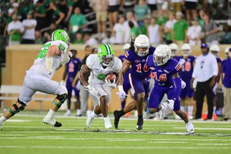 DENTON, TX - September 4th: Northwestern State Demons vs North Texas Mean Green Football at Apogee Stadium in Denton, Texas. (Photo by Manny Flores)