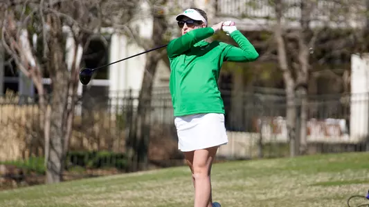 Lauren Cox hits the ball at The Bruzzy at Lantana GC