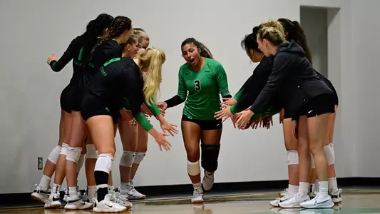 Henrianna Ibarra is introduced before a volleyball match