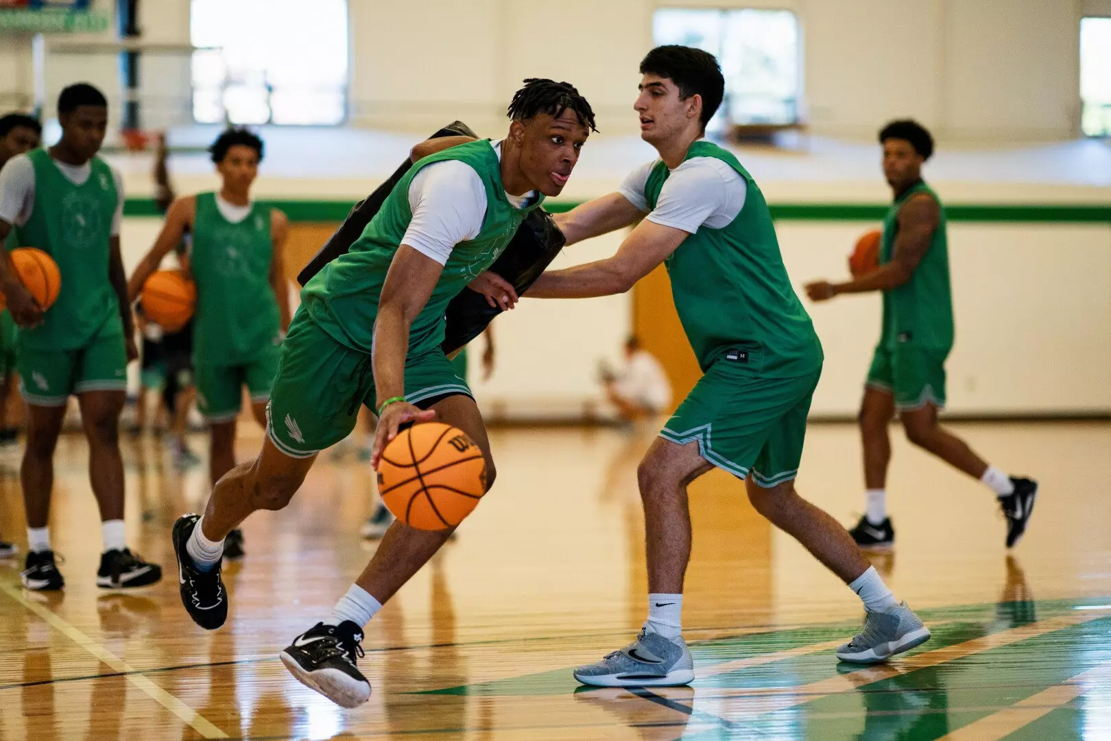 North Texas men's basketball practice