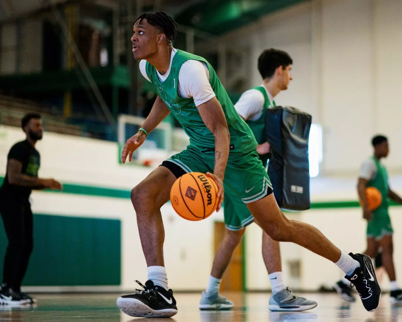North Texas men's basketball practice