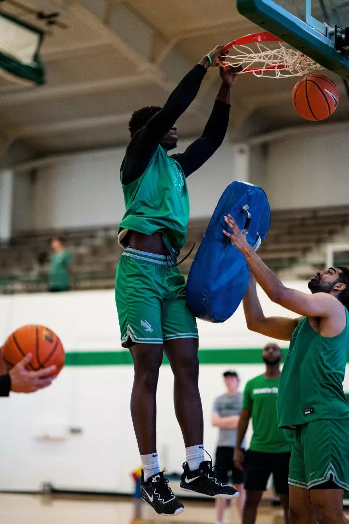 North Texas men's basketball practice