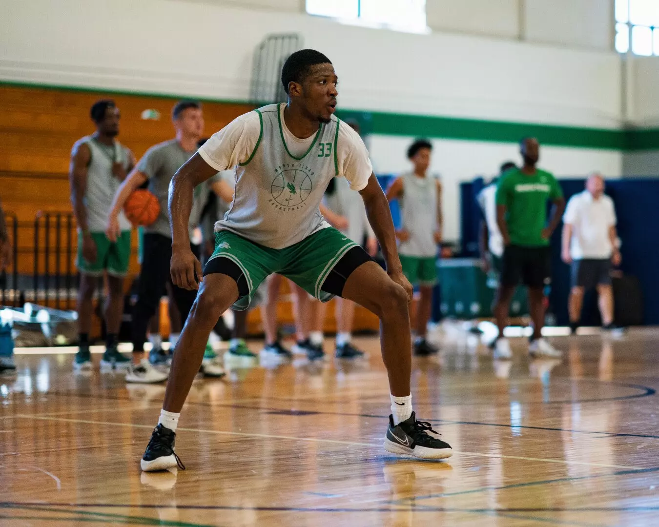 North Texas men's basketball practice