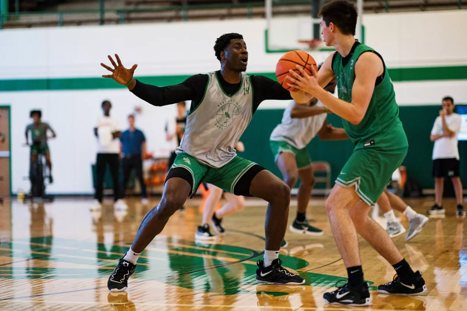 North Texas men's basketball practice