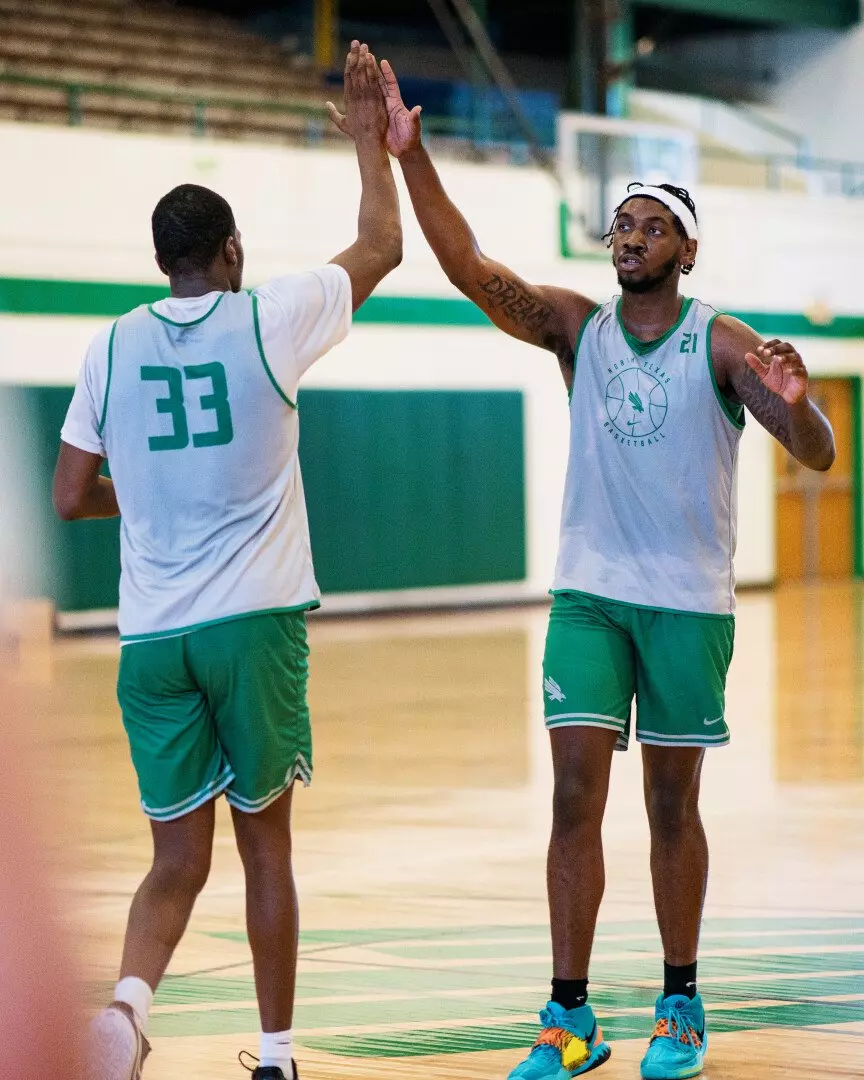 North Texas men's basketball practice