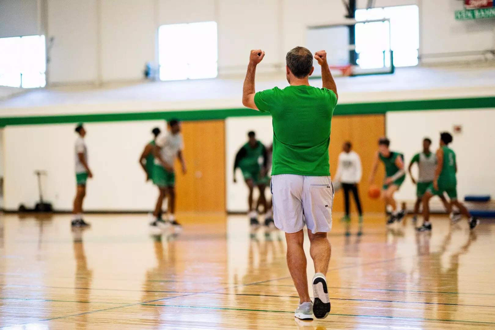 North Texas men's basketball practice