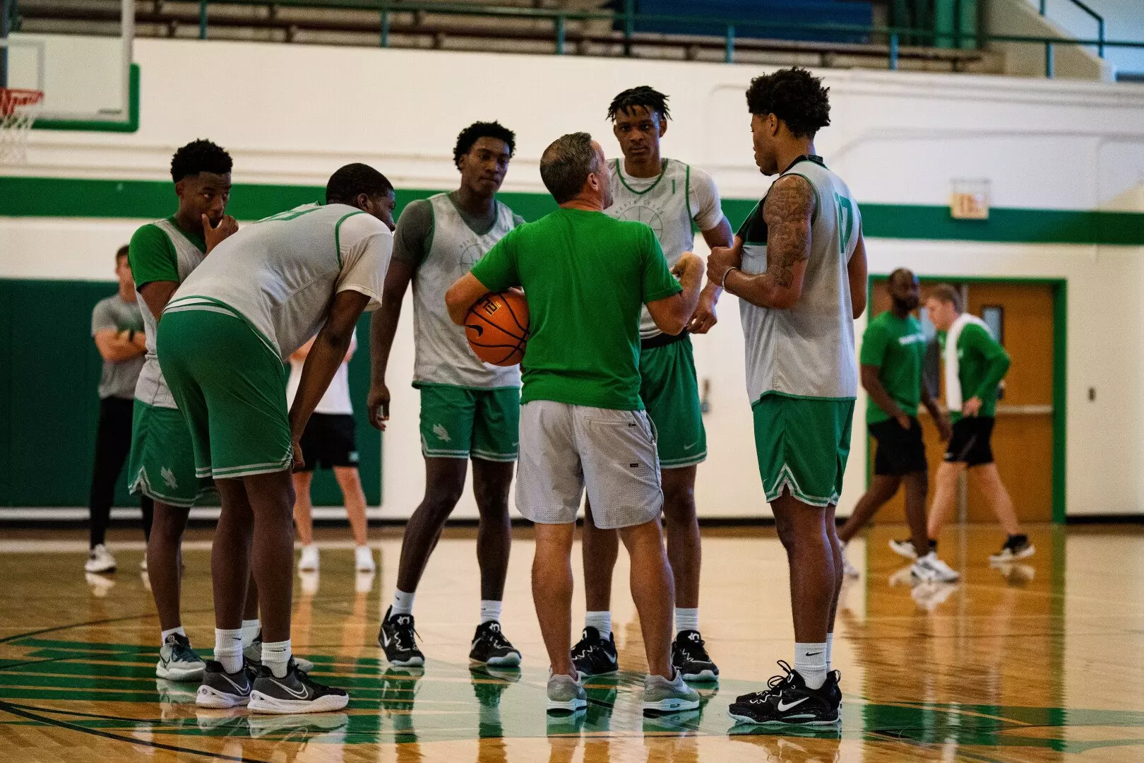 North Texas men's basketball practice