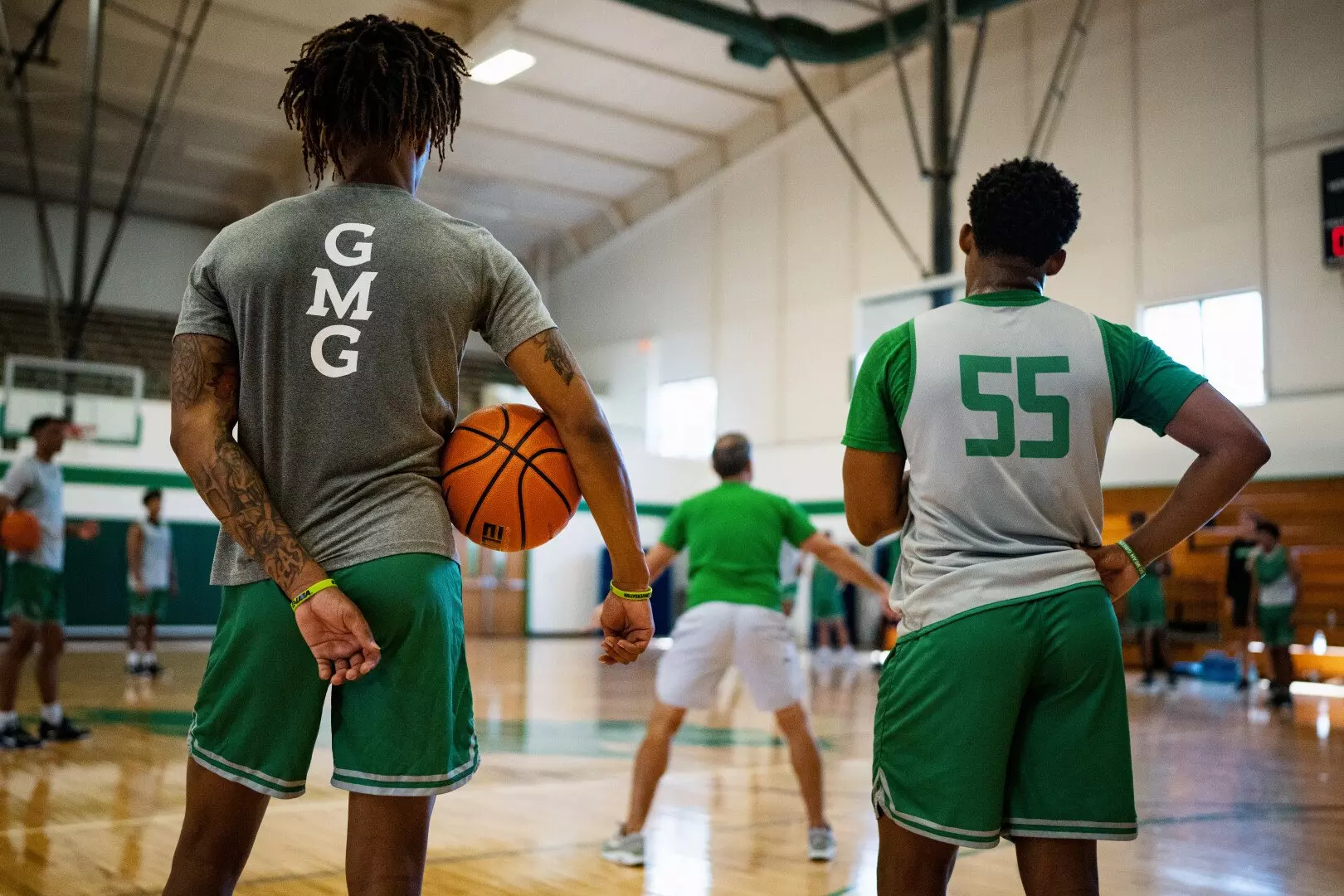 North Texas men's basketball practice