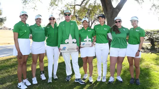 Women's golf after winning the 2022 Tulane Classic in New Orleans