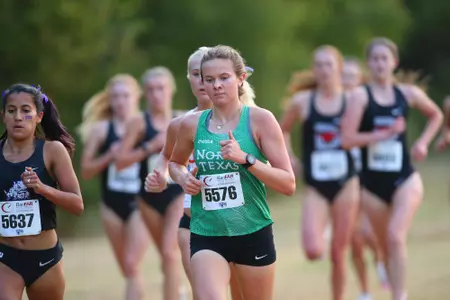 ARLINGTON, TEXAS, SEPTEMBER 11: Mean Green Cross Country ay Lynn Creek Park at Joe Pool Lake on September 11, 2021, in Arlington, Texas. Photo: Rick Yeatts