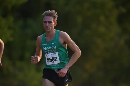 ARLINGTON, TEXAS, SEPTEMBER 11: Mean Green Cross Country ay Lynn Creek Park at Joe Pool Lake on September 11, 2021, in Arlington, Texas. Photo: Rick Yeatts