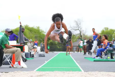 DENTON, TX - APRIL 6:  University of North Texas Track & Field at North Texas Mean Green Athlete Field in Denton on April 6, 2019 in Denton, Texas