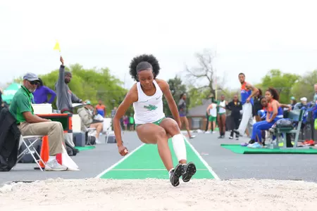 DENTON, TX - APRIL 6:  University of North Texas Track & Field at North Texas Mean Green Athlete Field in Denton on April 6, 2019 in Denton, Texas