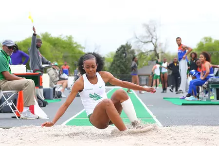DENTON, TX - APRIL 6:  University of North Texas Track & Field at North Texas Mean Green Athlete Field in Denton on April 6, 2019 in Denton, Texas