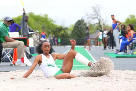 DENTON, TX - APRIL 6:  University of North Texas Track & Field at North Texas Mean Green Athlete Field in Denton on April 6, 2019 in Denton, Texas